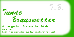 tunde brauswetter business card